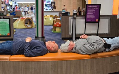 Napping in public with strangers