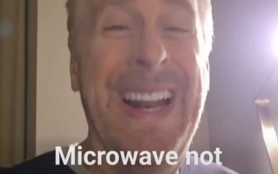 Microwave in hotel room