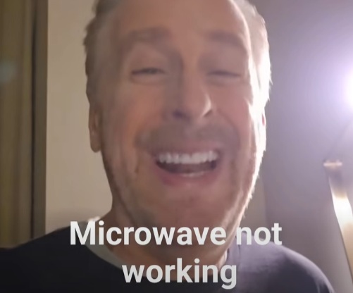 Microwave in hotel room